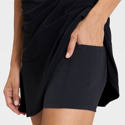 Women's Everyday Soft Ruffle Dress - All In Motion Black S