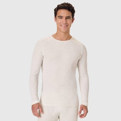 Hanes Men's Thermal Long Sleeve Waffle Knit Shirt - Oatmeal XL