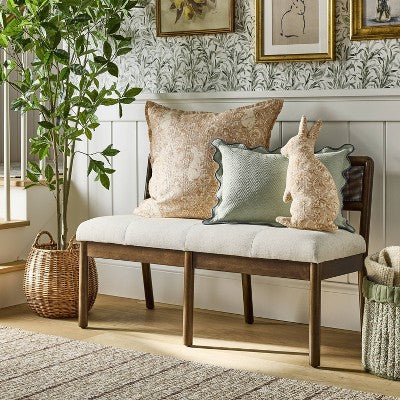 Lumbar Textured Easter Herring Bone Pillow Green Mirage - Threshold Design with Studio McGee