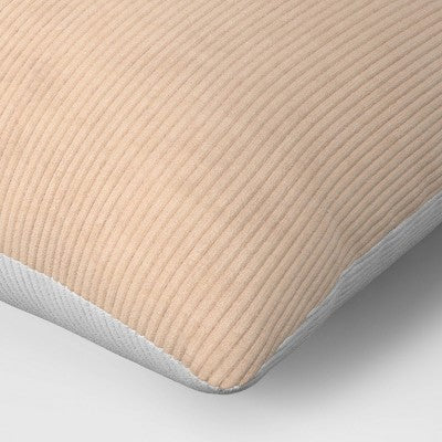 The Corduroy Collection Square Corduroy Toss Throw Pillow Cream - Room Essentials