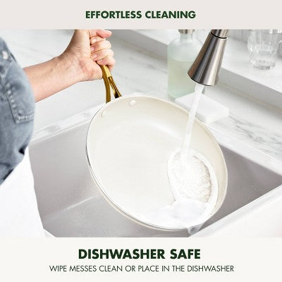 GreenPan Studio 10" Ceramic Nonstick Aluminum Fry Pan Linen: Small Fry Pan, Dishwasher-Safe, Lifetime Warranty