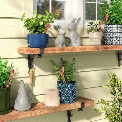 Large Cement Rabbit Outdoor Garden Figurine - Threshold Gray