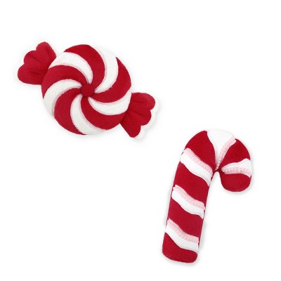 2pk Christmas Mini Pillows Candy Cane + Peppermint - Bullseye's Playground