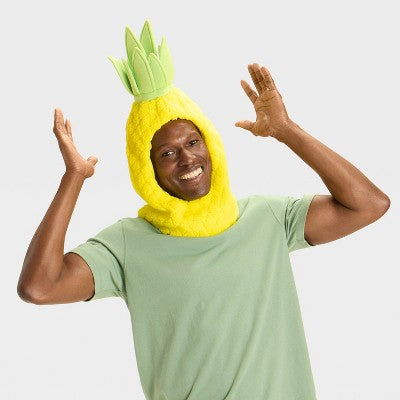 Adult Snood Pineapple Halloween Costume Headwear - Hyde and EEK! Boutique Green/Yellow