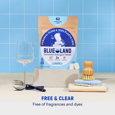 Blueland Fragrance Free Dishwasher Detergent Tablets - 62ct: Bleach-Free, Hypoallergenic, Vegan