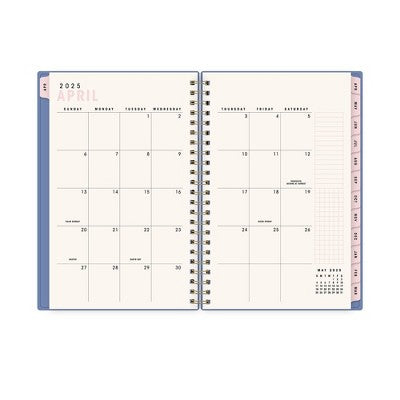 Blue Sky Brook Gossen Planner with Pocket 5"x8" Weekly/Monthly Wirebound (15 Month) Flower Flow Undated