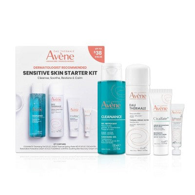 Avene Dermatologist Recommended Sensitive Skin Starter Kit - 4ct