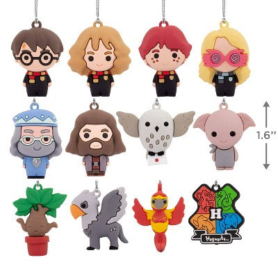 Hallmark 12pc Harry Potter Countdown Calendar Mini Christmas Tree Ornament Set