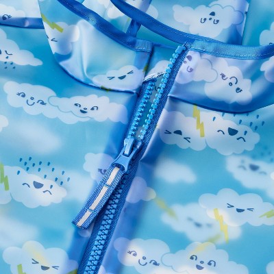 Toddler Cloud Printed Clear Rain Coat 2T