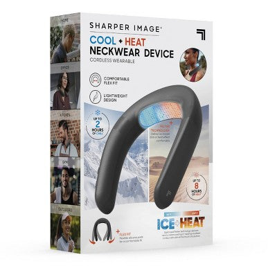 Sharper Image Cordless Cool and Heat Neckwear Device Black