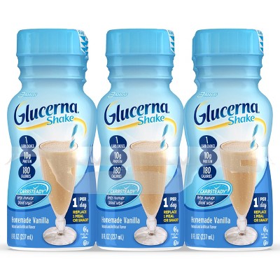 Glucerna Snack Nutrition Shake Homemade Vanilla Ready-to-Drink - 6pk