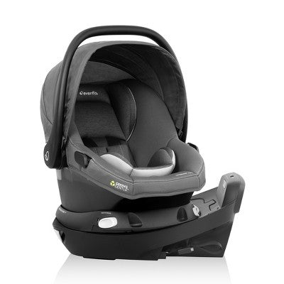 Evenflo Revolve180 LiteMax Rotating Infant Car Seat with Green & Gentle - Anchor Gray (LOCAL PICKUP ONLY)