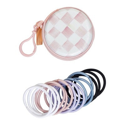 Goody x MacKenzie Childs Elastic Pouch - Rosy Check - 10ct