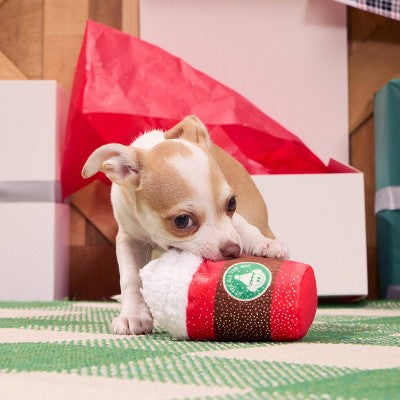 BARK Holiday Santa's Workchomp Jolly Jitterbread Man Dog Plush Toy