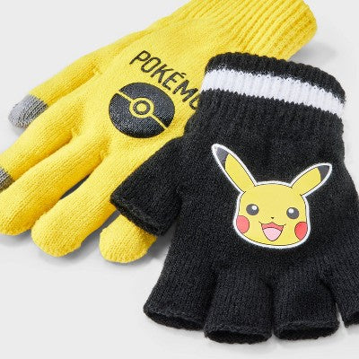 Boys' Pokemon Gloves - Yellow