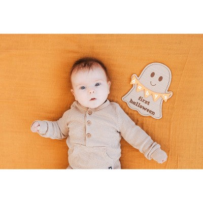 Pearhead Halloween Baby's First Wooden Photo Card