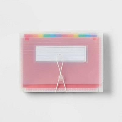 24 Pocket Expanding File Folder Letter Size Clear - up&up