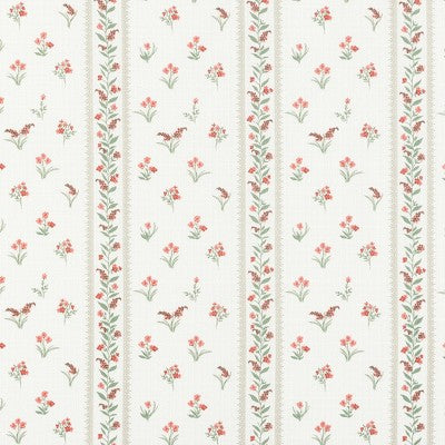 No. 918 2pc 54"x36" Riverwood Floral Stripe Print Semi-Sheer Kitchen Curtain Tier Pair Ivory