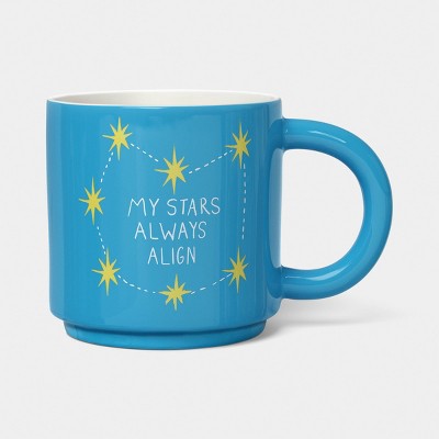 15 fl oz Zodiac My Stars Always Align Mug Blue - Room Essentials