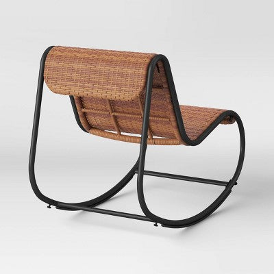 Wexler Wicker Outdoor Patio Chair, Rocking Chair, Accent Chair Black - Threshold (LOCAL PICKUP ONLY)