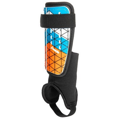 Franklin Sports Shin Guards 2pk - Blue/Orange XS: Protective Pads for Youth Soccer