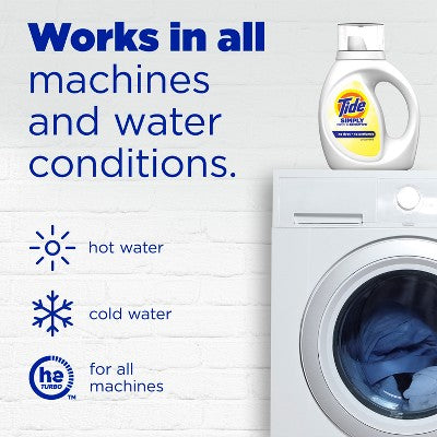 Tide Simply Free & Sensitive Liquid Laundry Detergent - Unscented - 84oz