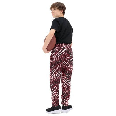 NFL Atlanta Falcons Zubaz Youth Zebra Screen Print Pants - 16/18