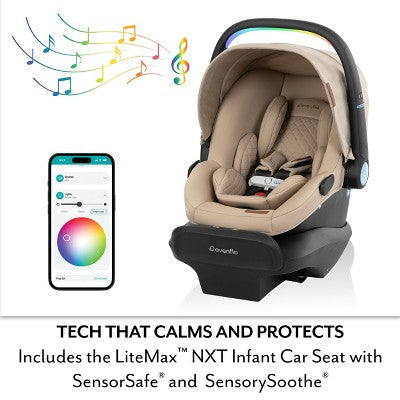 Evenflo Transformer Travel System and Stroller Wagon with LiteMax NXT Infant Seat with SS - Travertine (LOCAL PICKUP ONLY)