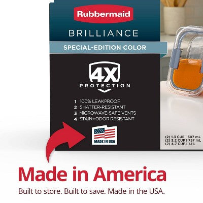 Rubbermaid Brilliance 12pc Food Storage Container Set Blue