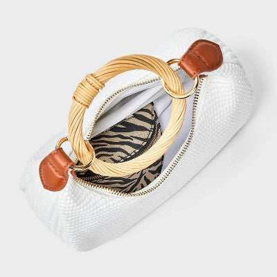Straw Bracelet Bag - A New Day White