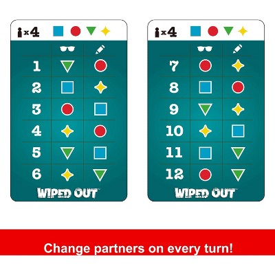 Wiped Out Party Game, Guessing Game for Families, Teens, Adults with Erasable Clues and Blackout Glasses for 3-6 Players