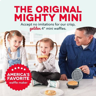 Dash Ceramic Nonstick Mini Maker Waffle Aqua