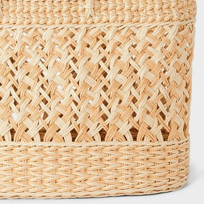 Straw Tote Handbag - Shade & Shore Natural/Ivory XL
