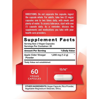 Nature's Truth Apple Cider Vinegar Capsules 1200mg | 60 Count