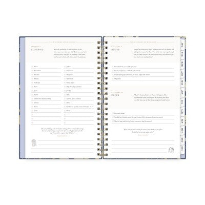 Marie Kondo for Blue Sky 2025 Weekly/Monthly Planner 8.27"x5.71" Wirebound Hana Navy