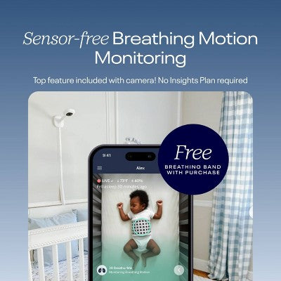 Nanit Pro Smart Baby Monitor & Floor Stand - White