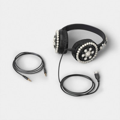 Embellishment On-Ear Headphones - heyday Jewel Black