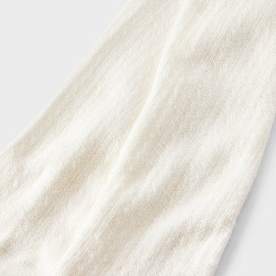 Girls' Pointelle Cotton Tights - Cat & Jack Cream M
