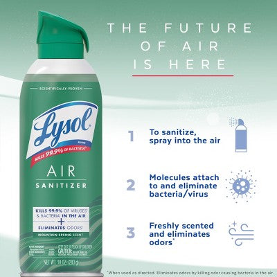 Lysol Air Sanitizing Spray - Mountain Spring - 10oz/2pk