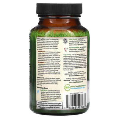 Irwin Naturals Testosterone UP Red with Nitric Oxide Booster, 32 Liquid Soft-Gels