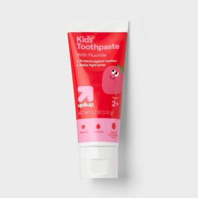 Kids Dye Free/Natural Flavor Toothpaste - Fluoride Strawberry - 4.2oz - up&up