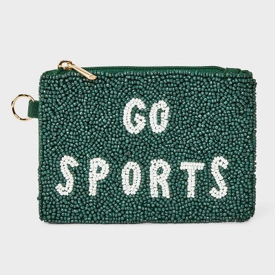 Go Sports Beaded Pouch - Universal Thread Green/White