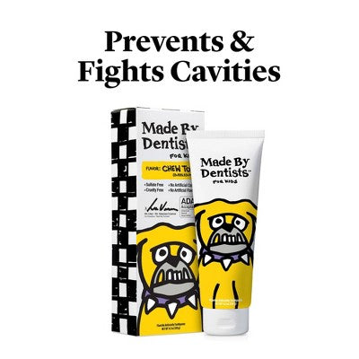 Made By Dentists Kids Bulldog Fluoride Anticavity Toothpaste - Bubble Gum - 4.2oz