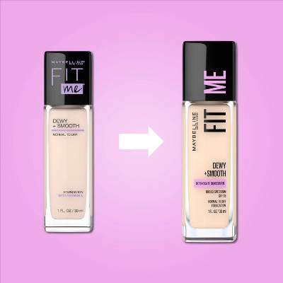 Maybelline Fit Me Dewy + Smooth Foundation SPF 18 - 128 Warm Nude - 1 fl oz