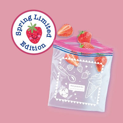 Ziploc Spring Berry Print Food Storage Quart Bags - 48ct: Seal Lock, Multipurpose, Snacks, Fruit and Vegetables