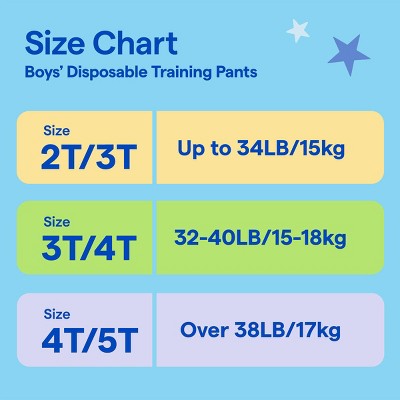 Boys' Disposable Training Pants - 2T-3T - 94ct - up&up