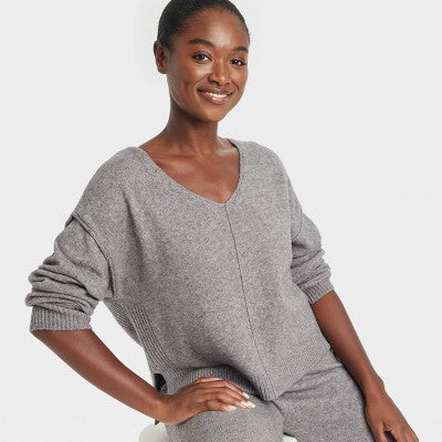 Women's Pullover Pajama Sweater - Auden Heathered Gray XXL *ADD 3 TO YOUR CART & 1 IS FREE!*
