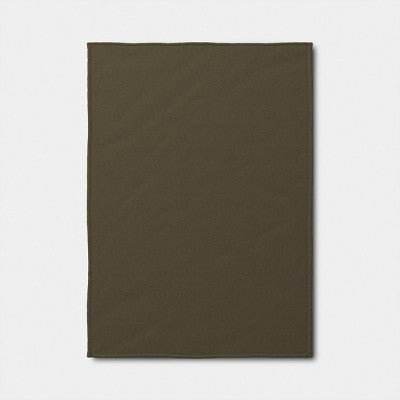 Oversized Chenille Throw Blanket with Faux Shearling Reverse Green - Threshold