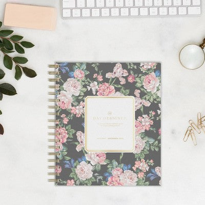 Day Designer 2025 Daily/Monthly Planner 10.16"x9.49" Wirebound Rose Garden: Adult Stationery, Tabs, 8x10, January-December
