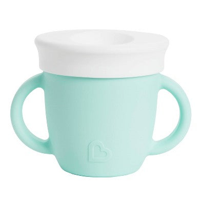 Munchkin 6oz C'est Silicone! Training Sippy Cup with Lid for Babies - Mint Green
